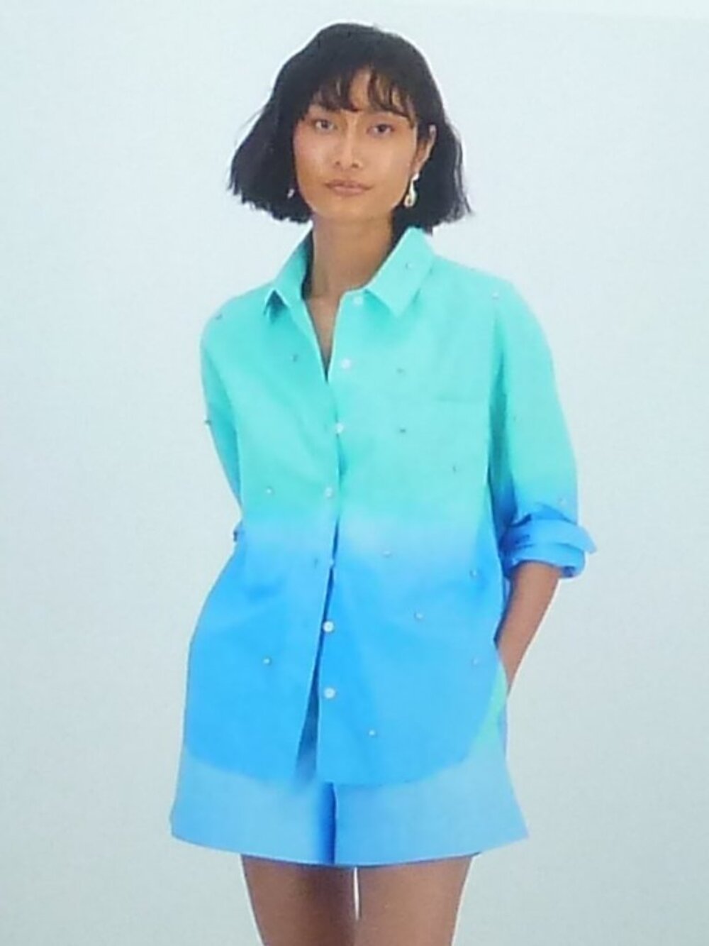 Women's Ombré Rhinestone Shirt on 34th